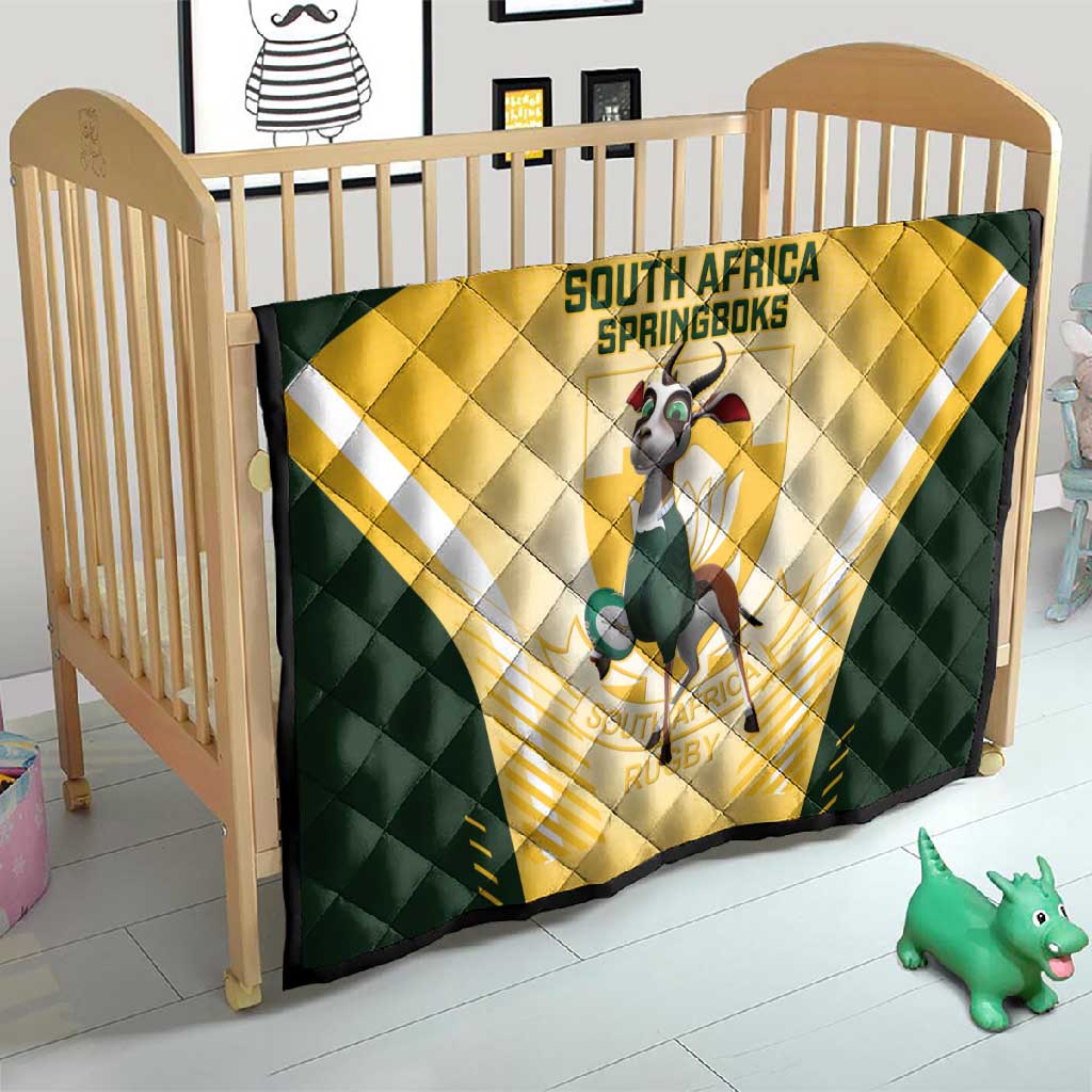South Africa Rugby Quilt Cute Springboks Mascot LT14