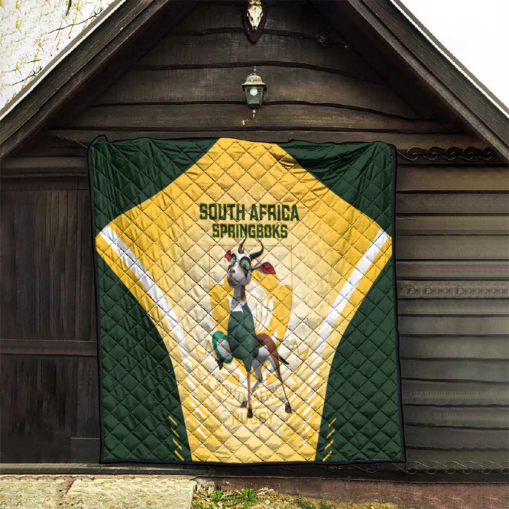 South Africa Rugby Quilt Cute Springboks Mascot LT14