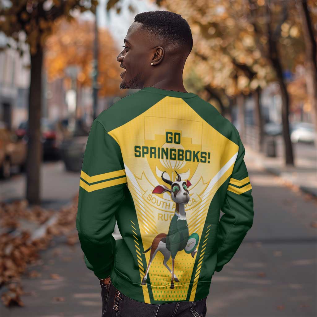 South Africa Rugby Sweatshirt Cute Springboks Mascot LT14