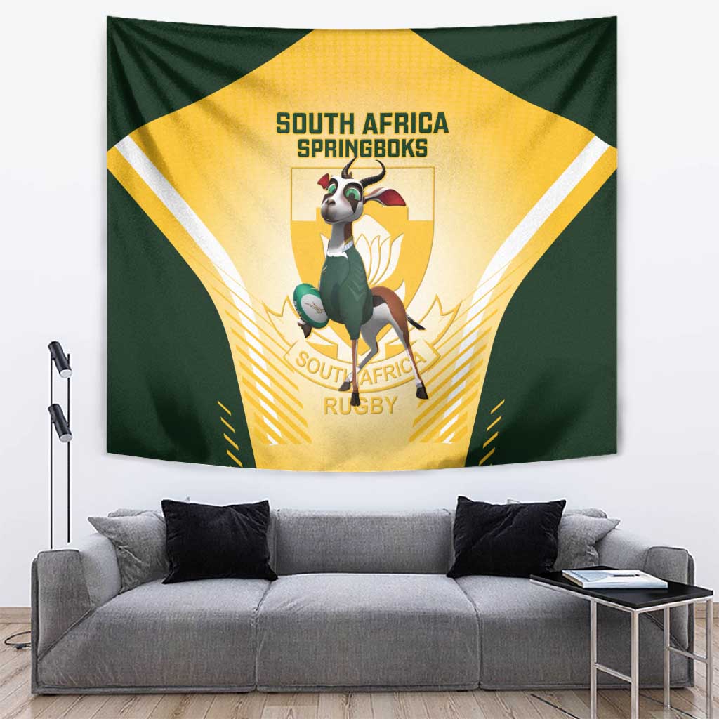 South Africa Rugby Tapestry Cute Springboks Mascot LT14