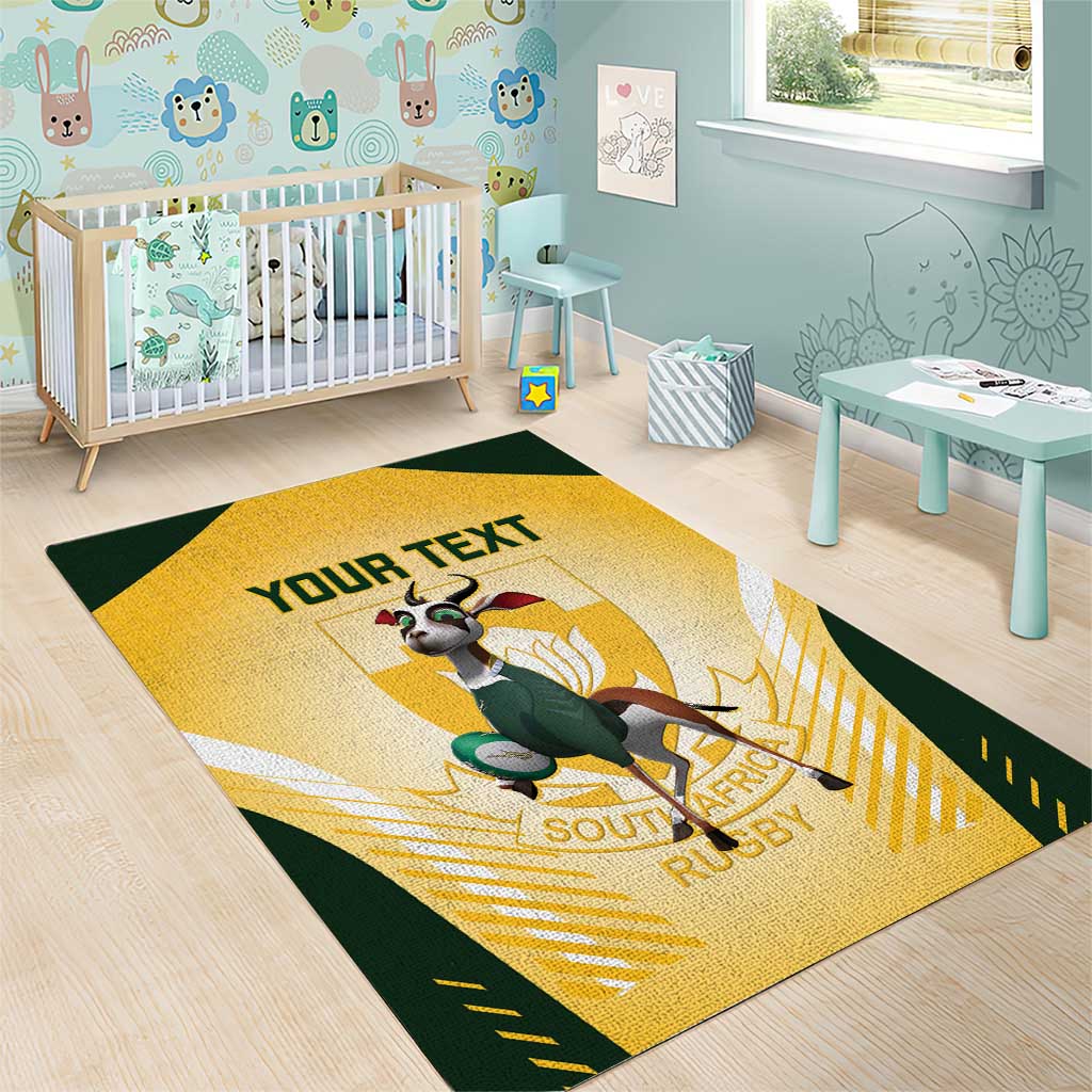 Custom South Africa Rugby Area Rug Cute Springboks Mascot LT14