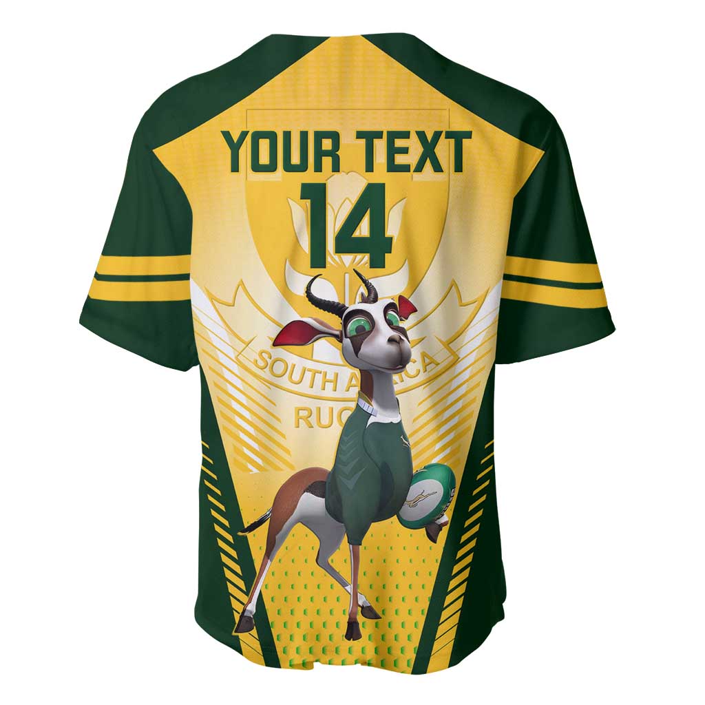 Custom South Africa Rugby Baseball Jersey Cute Springboks Mascot LT14