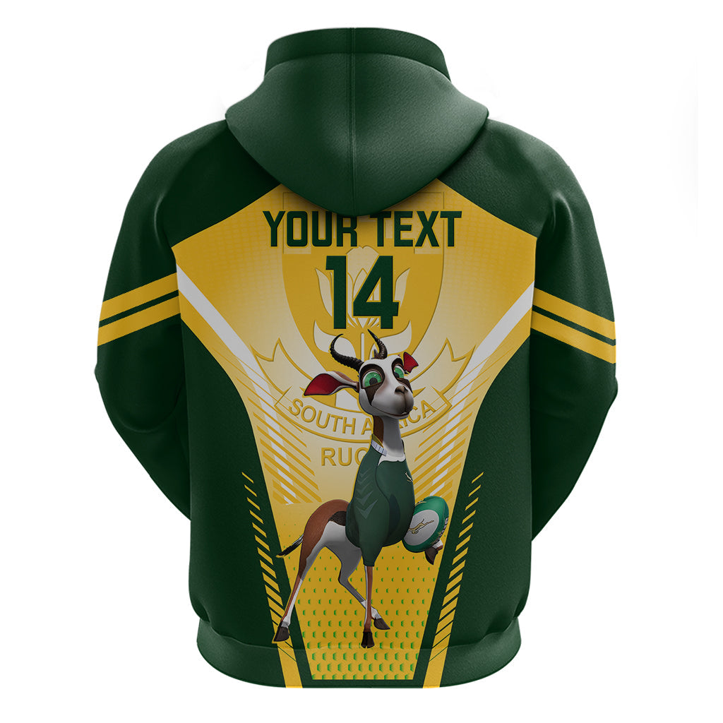 Custom South Africa Rugby Hoodie 2023 World Cup Springboks Mascot LT14