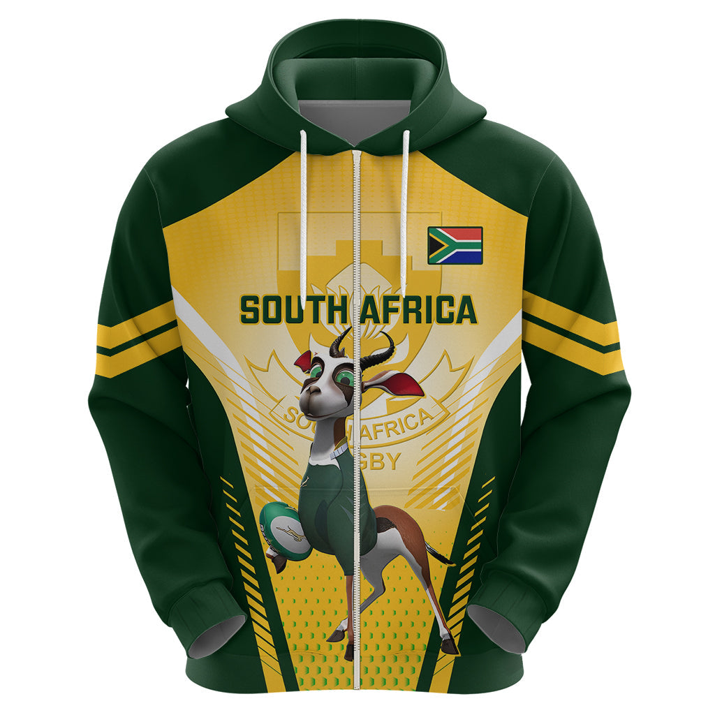 Custom South Africa Rugby Hoodie 2023 World Cup Springboks Mascot LT14