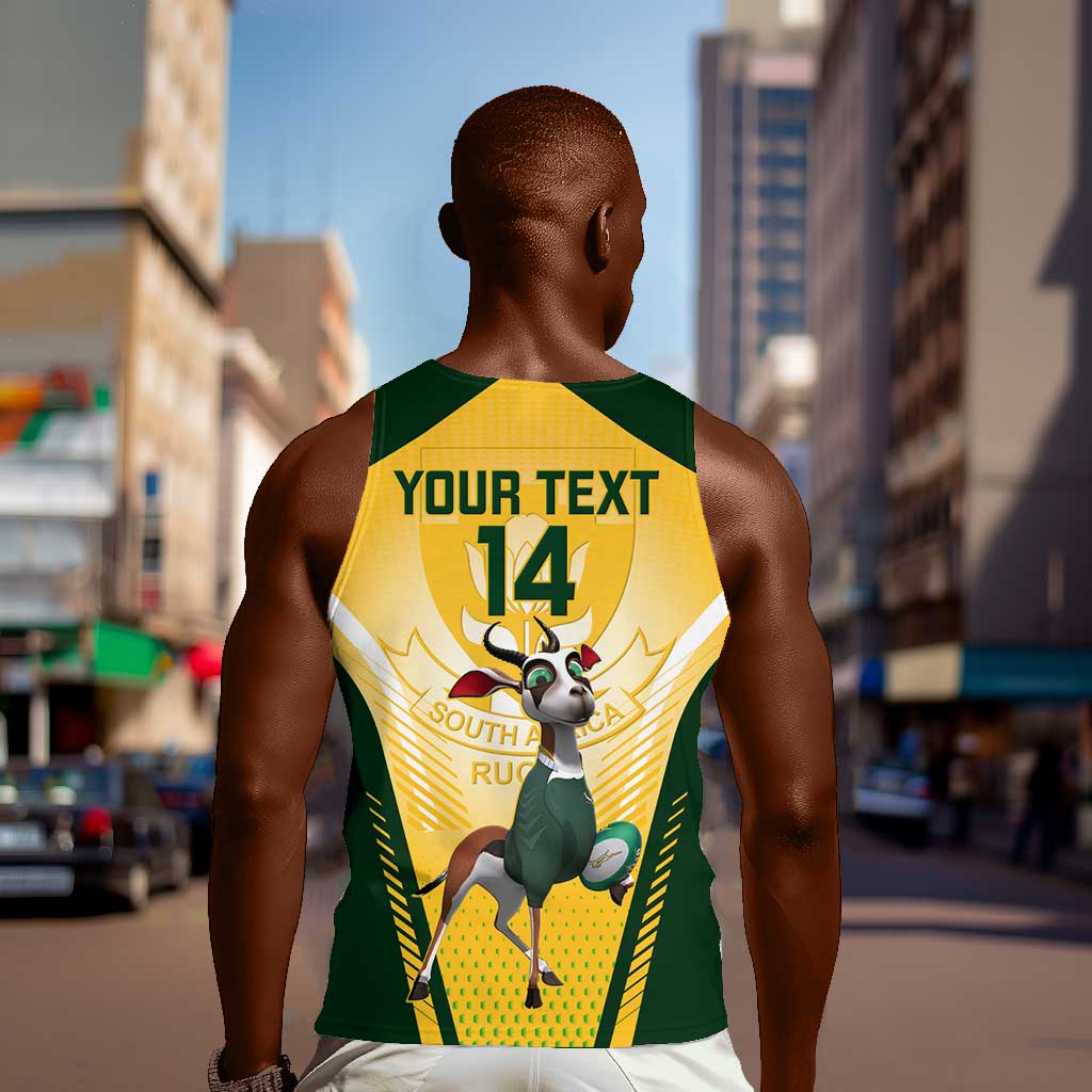 Custom South Africa Rugby Men Tank Top Cute Springboks Mascot LT14