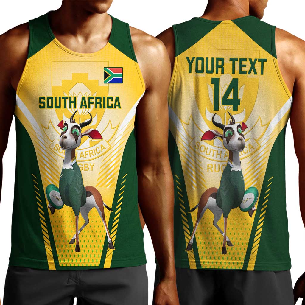 Custom South Africa Rugby Men Tank Top Cute Springboks Mascot LT14