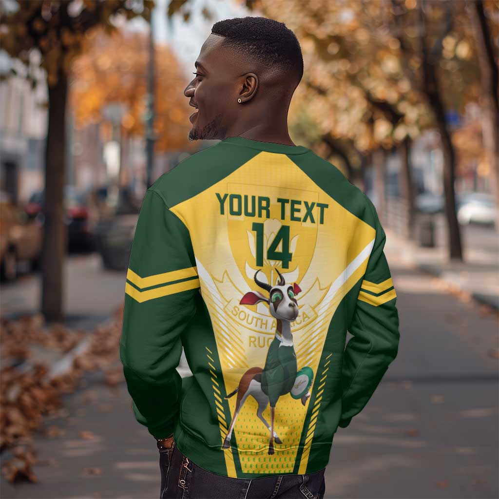 Custom South Africa Rugby Sweatshirt Cute Springboks Mascot LT14