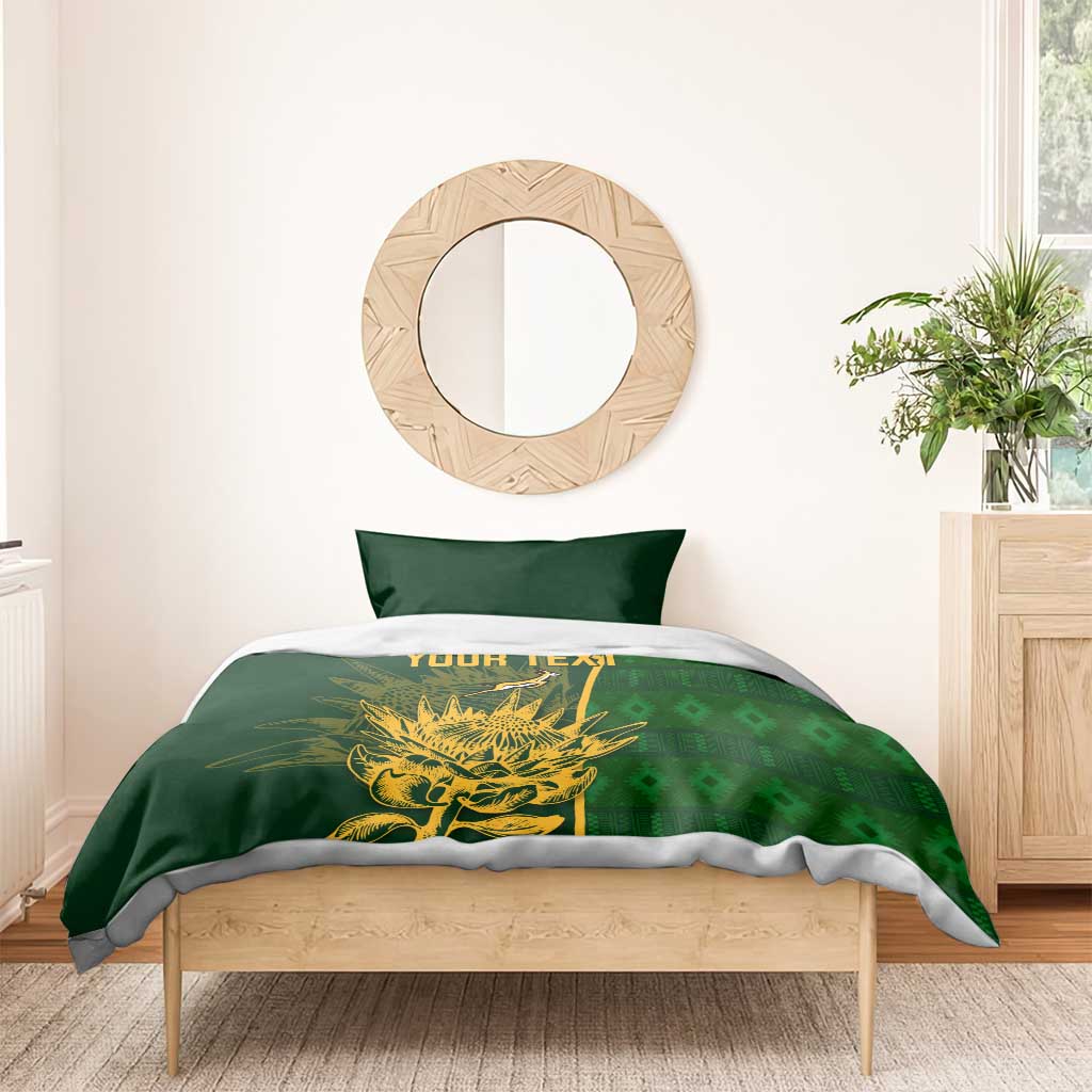 Custom South Africa Rugby Bedding Set Go Champions Springboks Flower LT14