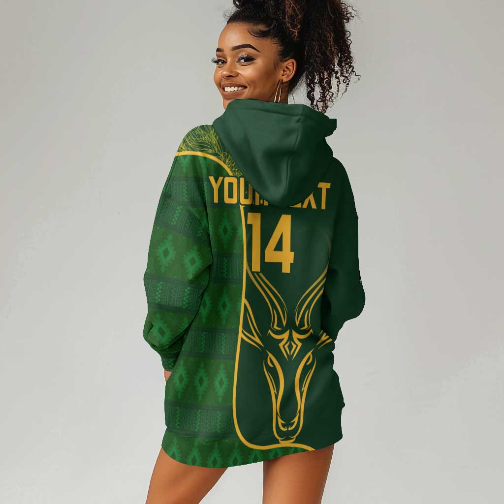 Custom South Africa Rugby Hoodie Dress Go Champions Springboks Flower LT14