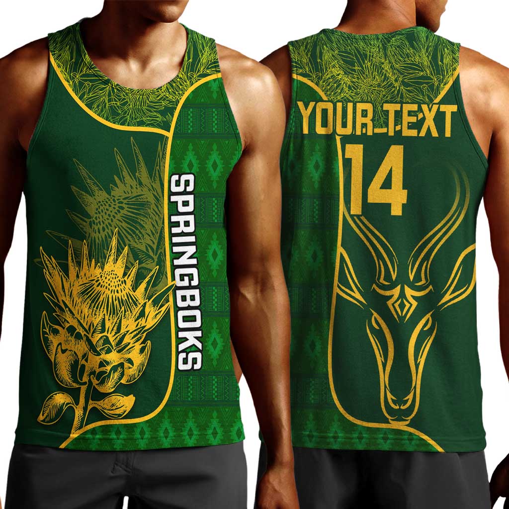 Custom South Africa Rugby Men Tank Top Go Champions Springboks Flower LT14