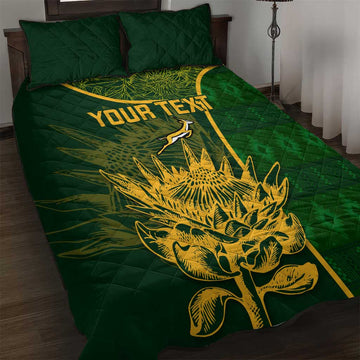 Custom South Africa Rugby Quilt Bed Set Go Champions Springboks Flower LT14