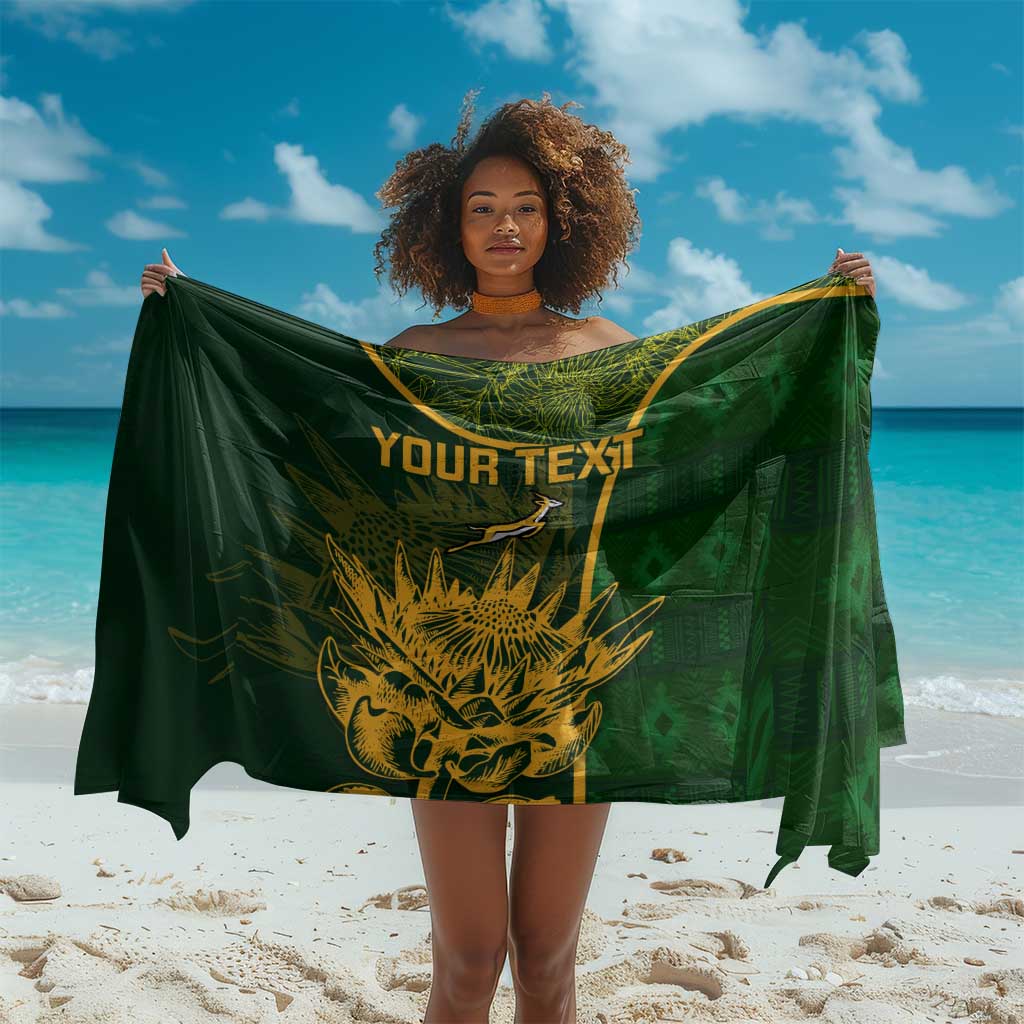 Custom South Africa Rugby Sarong Go Champions Springboks Flower LT14