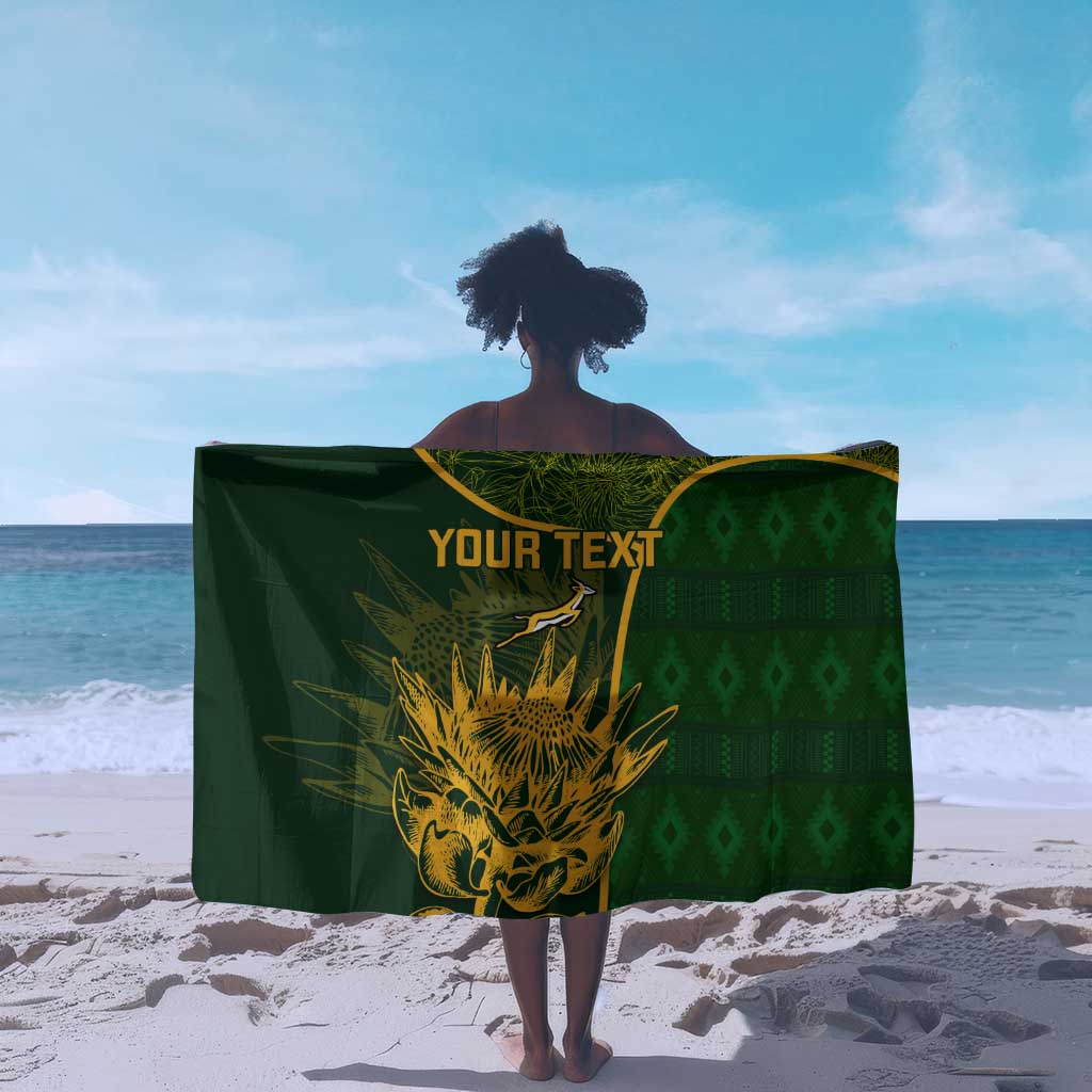 Custom South Africa Rugby Sarong Go Champions Springboks Flower LT14
