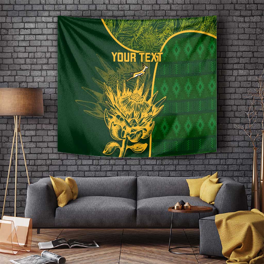 Custom South Africa Rugby Tapestry Go Champions Springboks Flower LT14