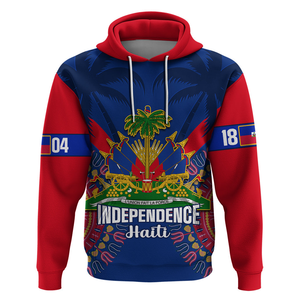 Personalised Haiti Independence Day Hoodie Ayiti 220th Anniversary With Dashiki Pattern LT14