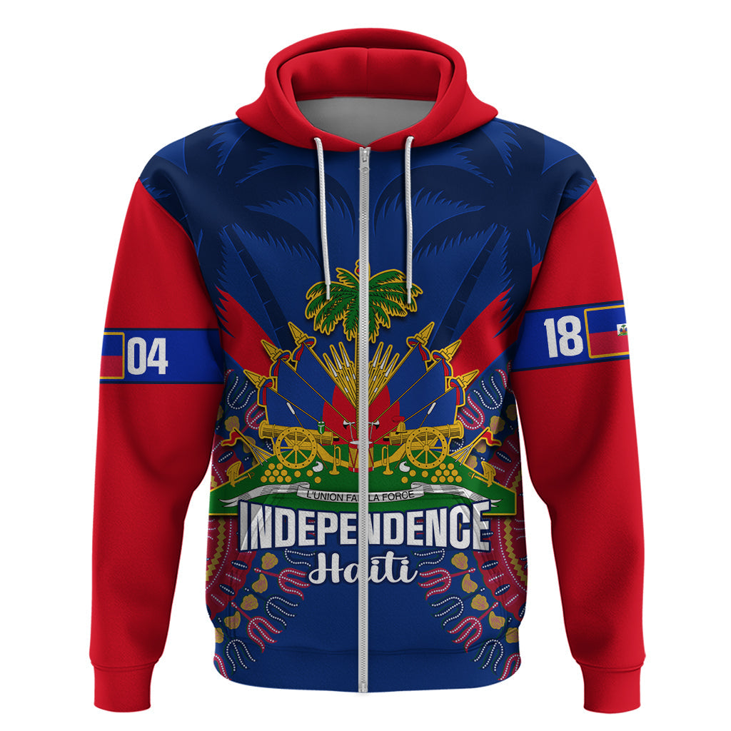 Personalised Haiti Independence Day Hoodie Ayiti 220th Anniversary With Dashiki Pattern LT14