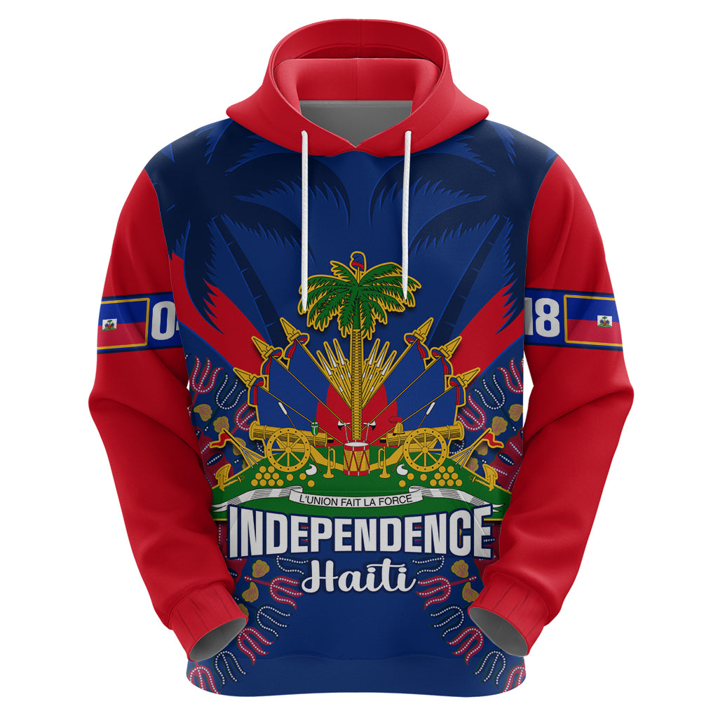 Personalised Haiti Independence Day Hoodie Ayiti 220th Anniversary With Dashiki Pattern LT14