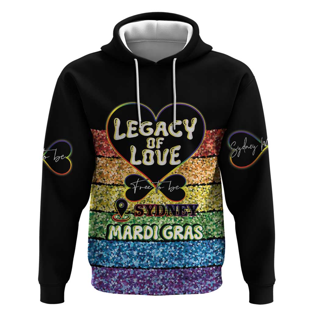Free To Be Sydney Mardi Gras Hoodie Legacy Of Love LT14