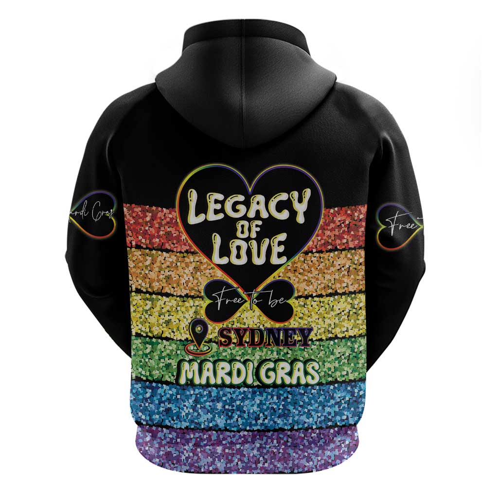 Free To Be Sydney Mardi Gras Hoodie Legacy Of Love LT14