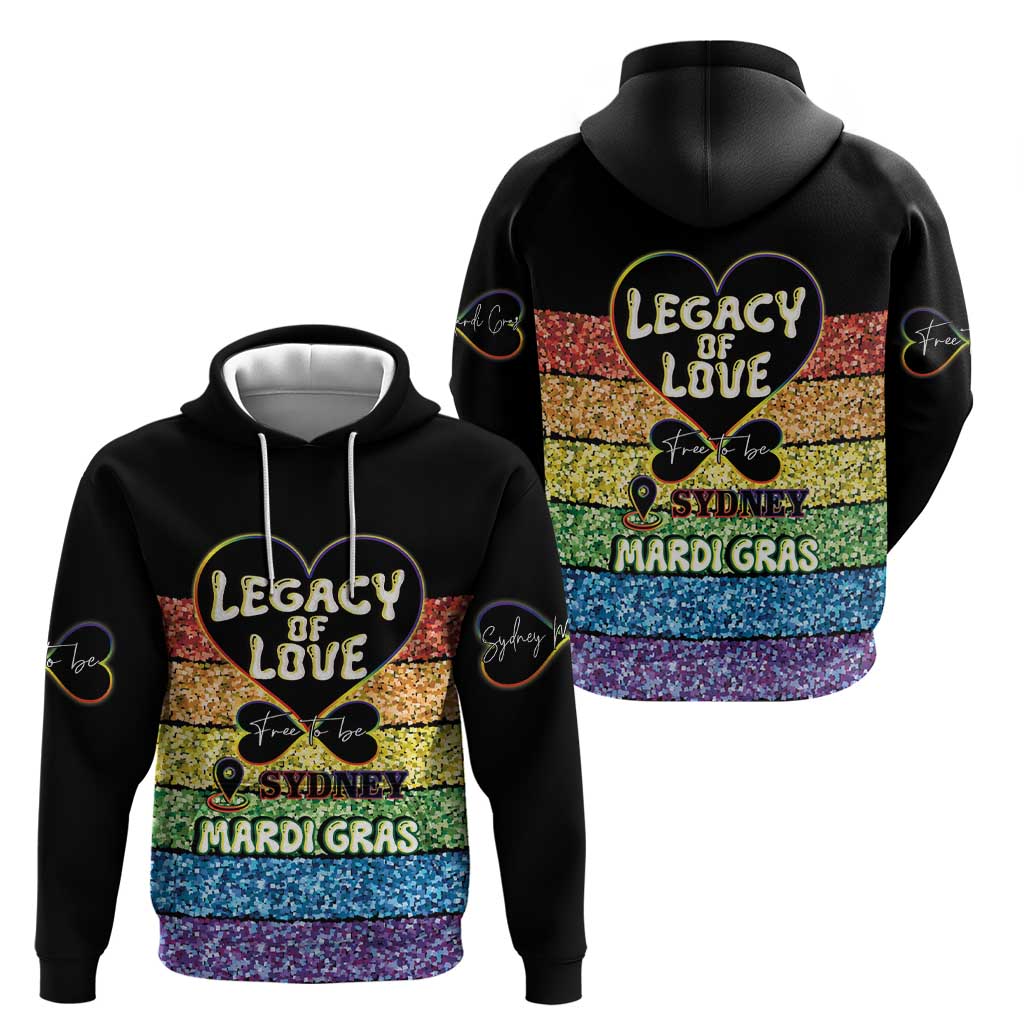 Free To Be Sydney Mardi Gras Hoodie Legacy Of Love LT14