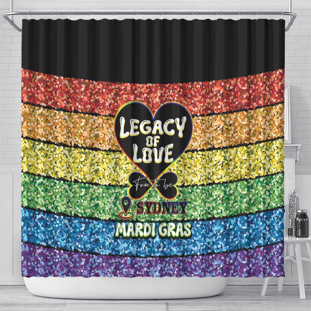 Free To Be Sydney Mardi Gras Shower Curtain Legacy Of Love LT14