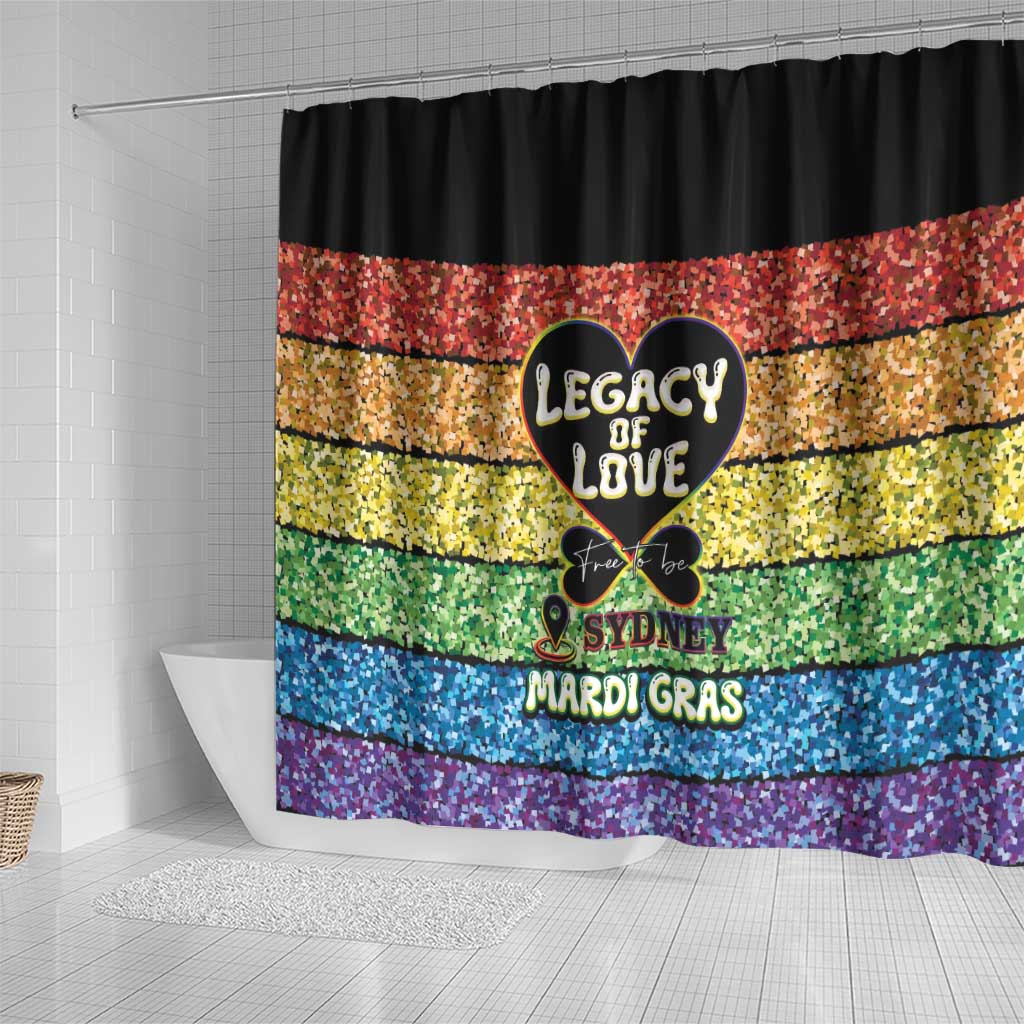 Free To Be Sydney Mardi Gras Shower Curtain Legacy Of Love LT14