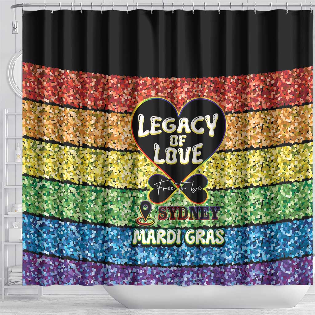 Free To Be Sydney Mardi Gras Shower Curtain Legacy Of Love LT14