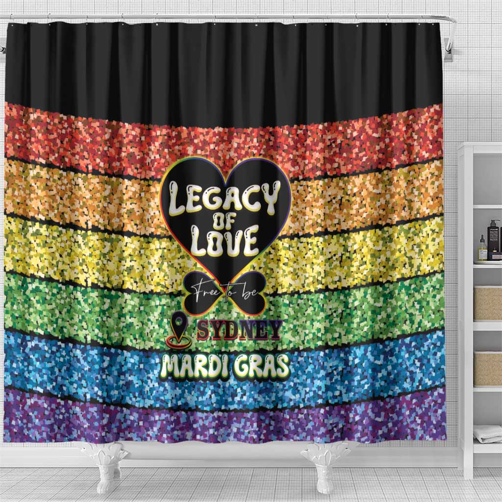 Free To Be Sydney Mardi Gras Shower Curtain Legacy Of Love LT14
