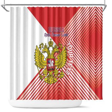 Custom Russia Volleyball Shower Curtain Reds Caesar Land Dynamic Style LT14