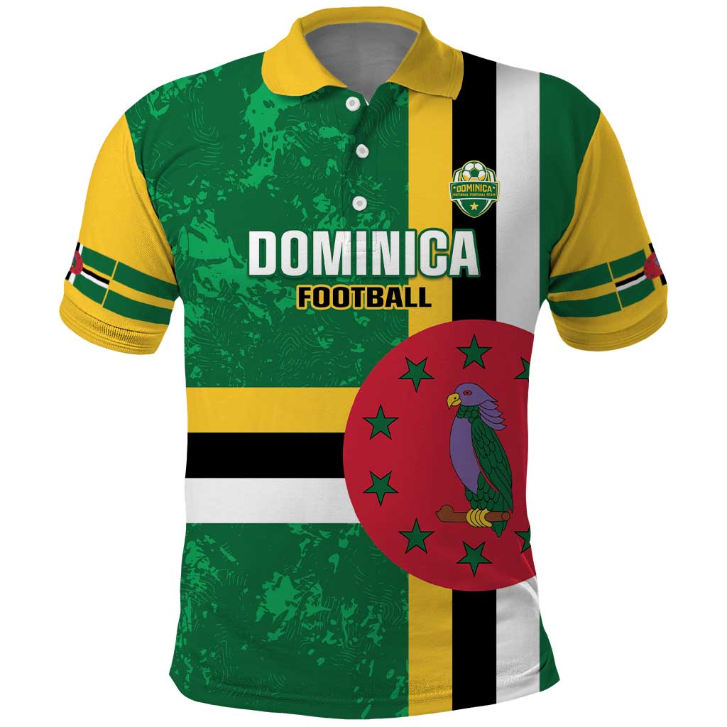 Custom Dominica Football Polo Shirt 2025 Go Dominik LT14