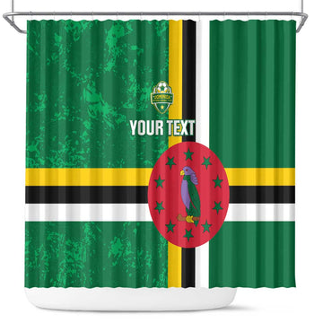 Custom Dominica Football Shower Curtain 2025 Go Dominik LT14