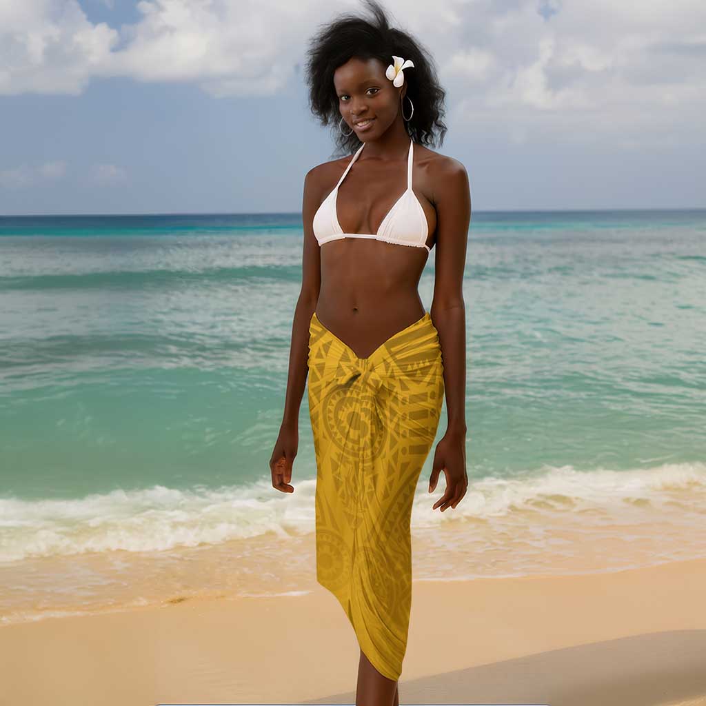 Personalised South Africa Sarong African Pattern Happy Freedom Day Yellow Version LT14
