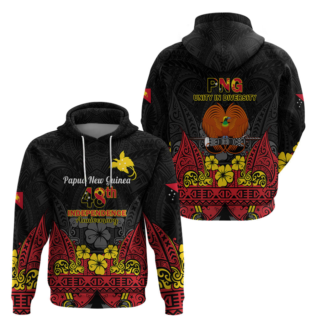 Polynesian Pride Independence Day Papua New Guinea Hoodie PNG Bird of Paradise 48th Anniversary LT14