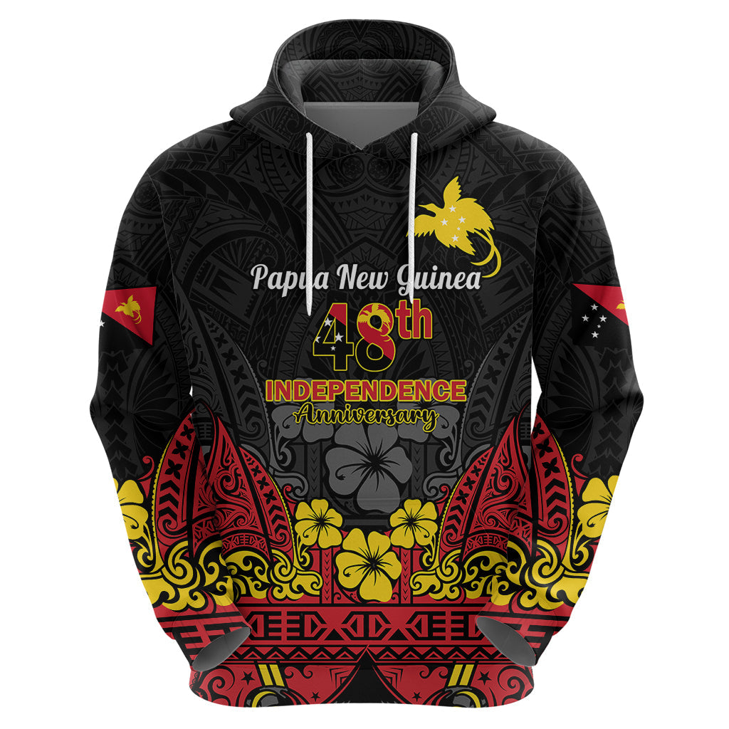 Polynesian Pride Independence Day Papua New Guinea Hoodie PNG Bird of Paradise 48th Anniversary LT14