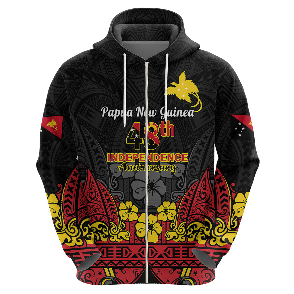 Polynesian Pride Independence Day Papua New Guinea Hoodie PNG Bird of Paradise 48th Anniversary LT14