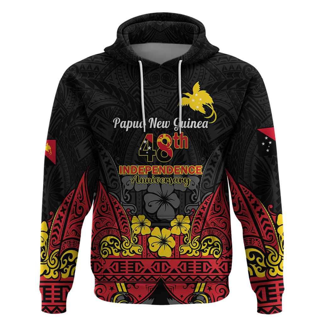 Personalised Independence Day Papua New Guinea Hoodie PNG Bird of Paradise 48th Anniversary LT14