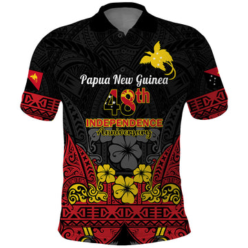 Personalised Independence Day Papua New Guinea Polo Shirt PNG Bird of Paradise 48th Anniversary LT14