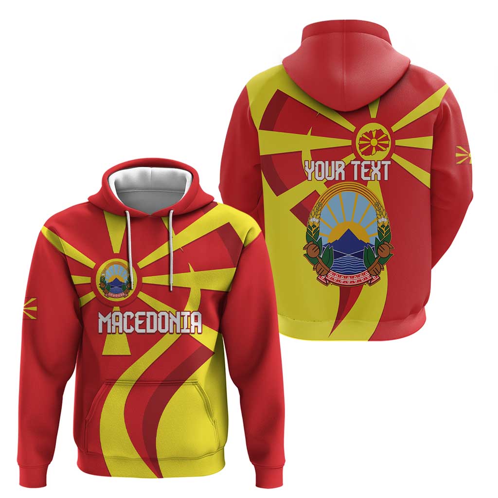 Macedonia National Day Hoodie Makedonija Flag Curves Style LT14