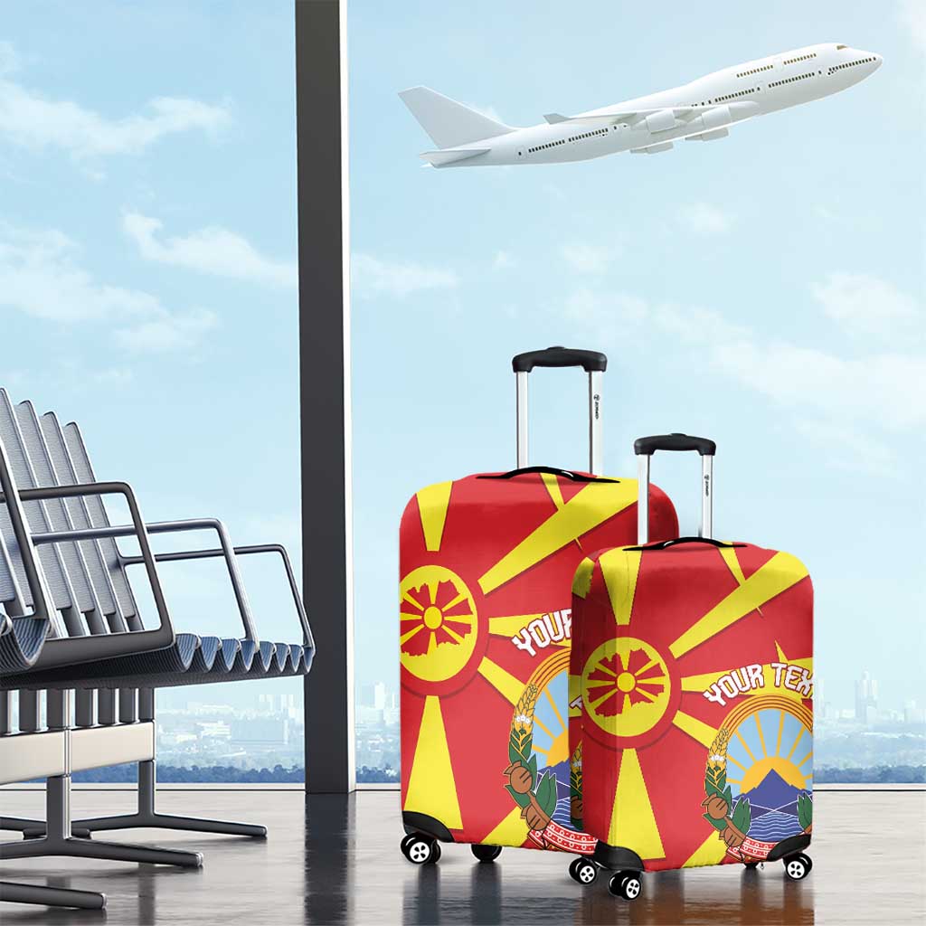 Macedonia National Day Luggage Cover Makedonija Flag Curves Style LT14