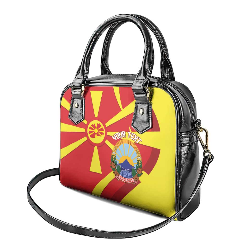 Macedonia National Day Shoulder Handbag Makedonija Flag Curves Style LT14