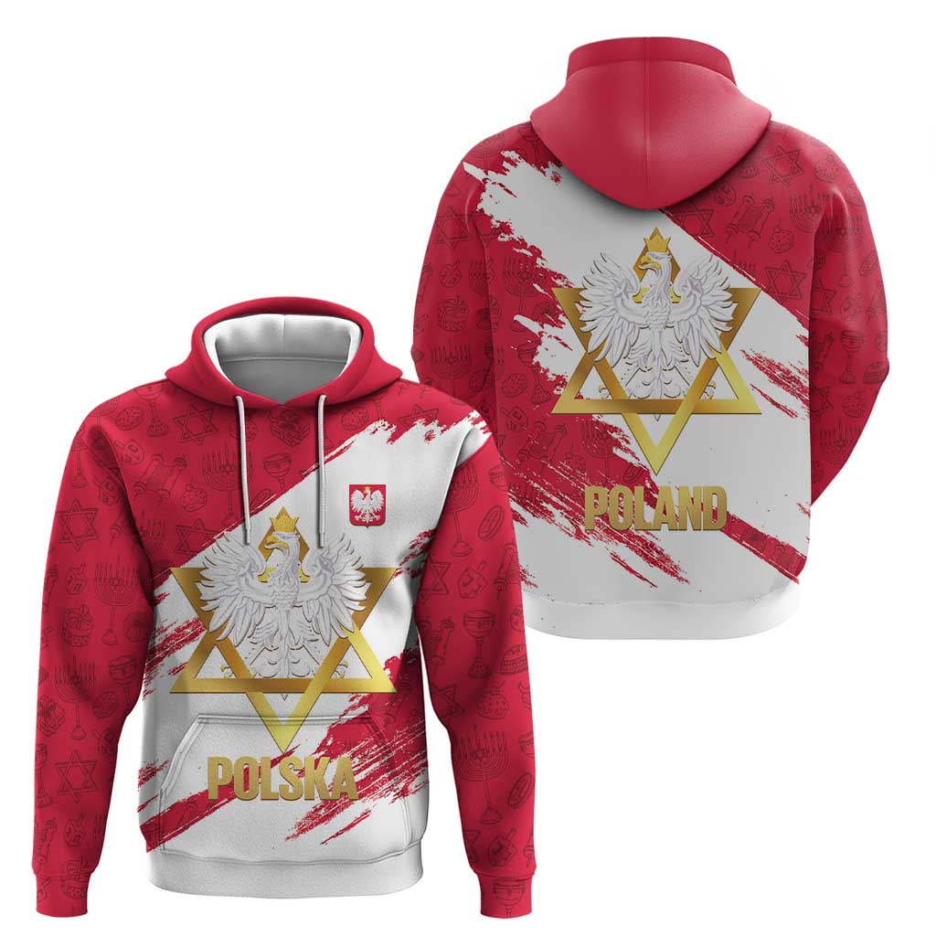 Jewish Festival Poland Hoodie Polska Eagle Star Of David LT14