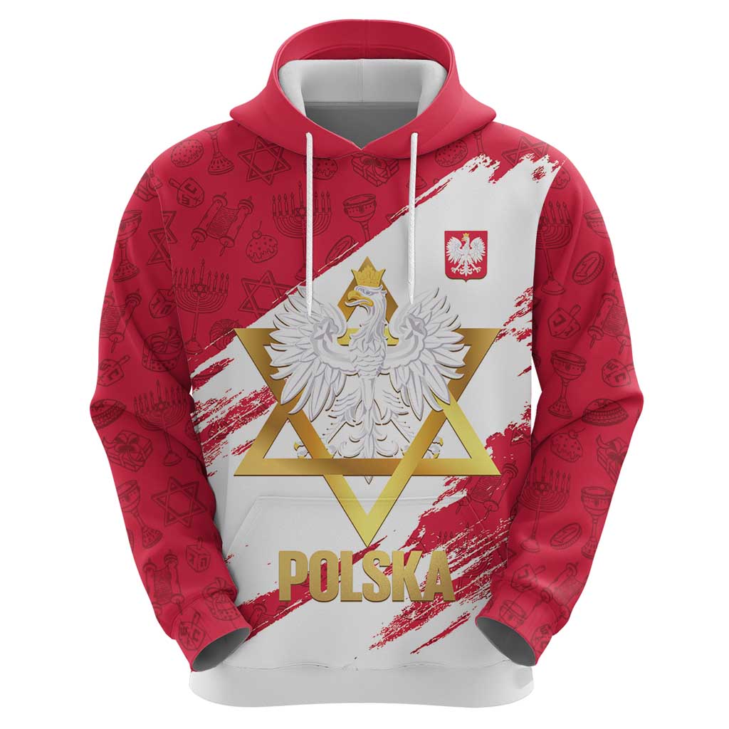 Jewish Festival Poland Hoodie Polska Eagle Star Of David LT14