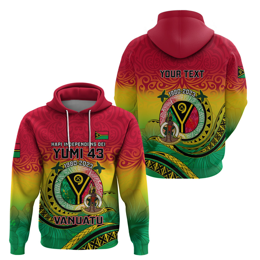 Personalised Vanuatu Hoodie Yumi 43 Hapi Independens Dei LT14