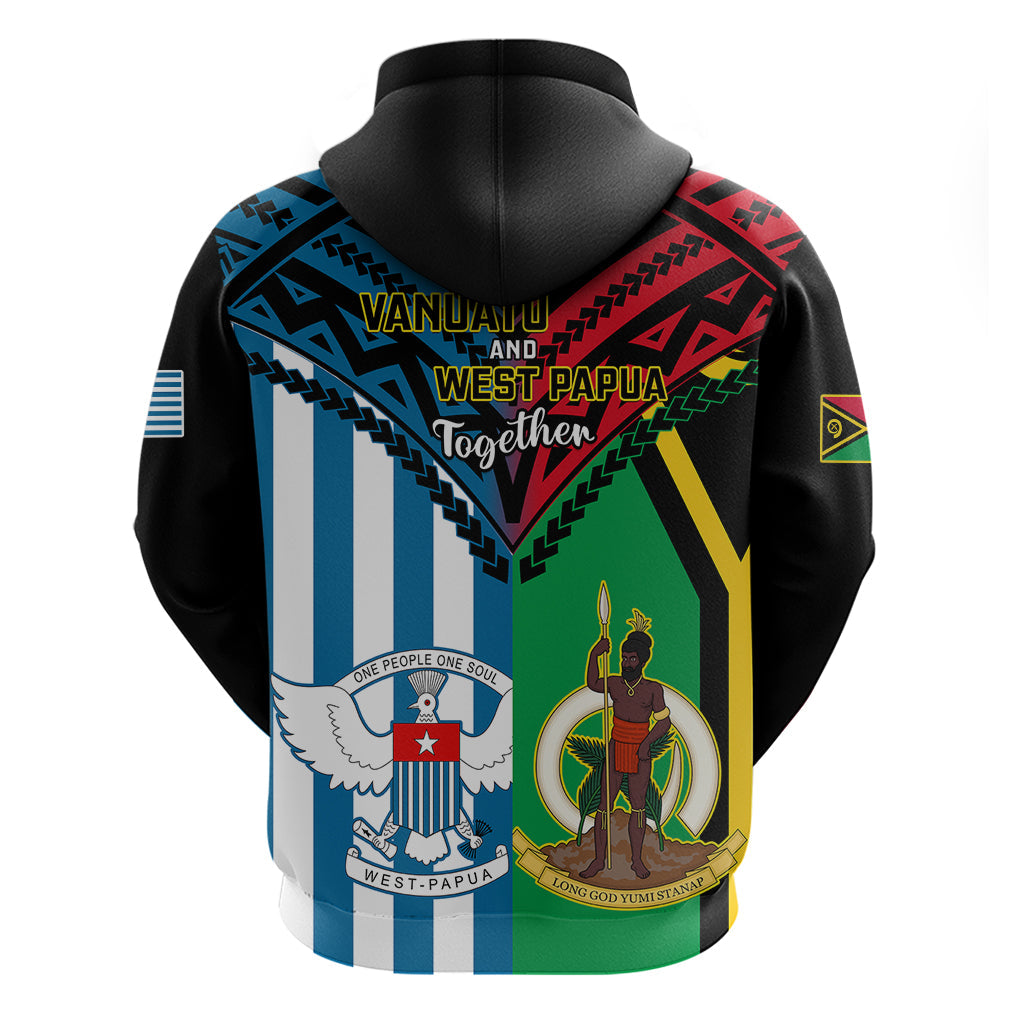 Vanuatu And West Papua Hoodie Coat Of Arms Mix Flag Style LT14