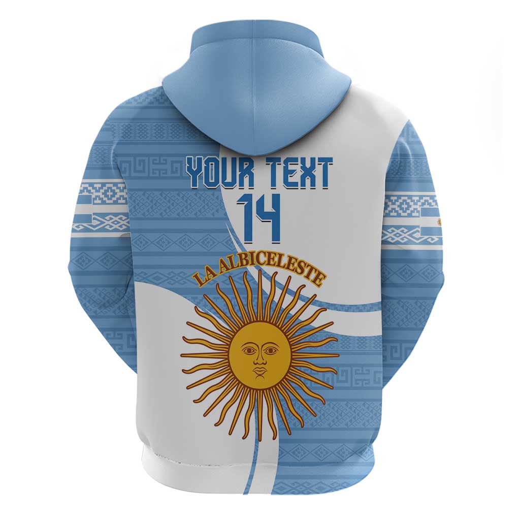 Custom Argentina Football Hoodie Vamos La Albiceleste - Sky Blue Version LT14