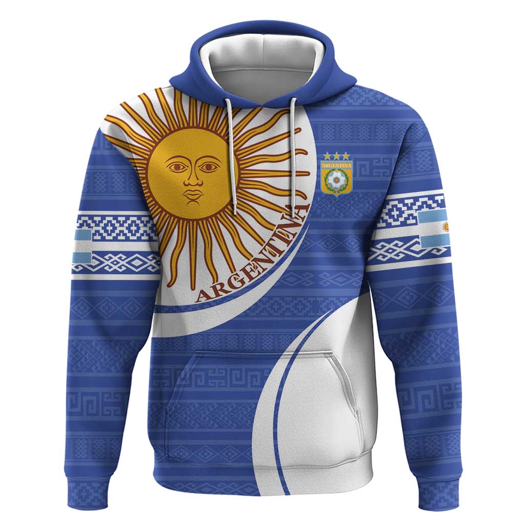 Custom Argentina Football Hoodie Vamos La Albiceleste - Navy Blue Version LT14