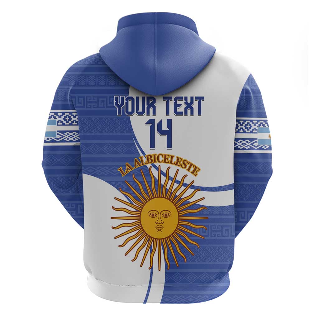 Custom Argentina Football Hoodie Vamos La Albiceleste - Navy Blue Version LT14