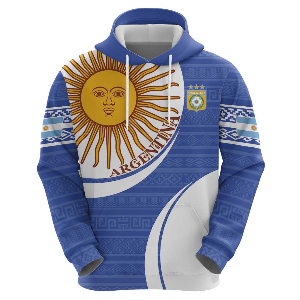 Custom Argentina Football Hoodie Vamos La Albiceleste - Navy Blue Version LT14