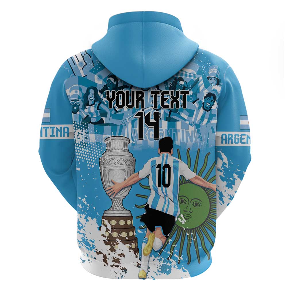 Custom Argentina Football 2024 Hoodie Vamos La Seleccion We Are The Champions LT14