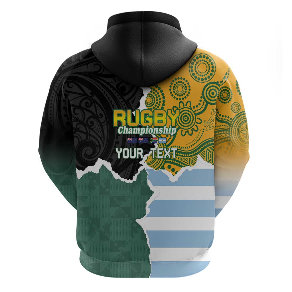 Personalised Rugby 2025 Championship Hoodie Southern Hemisphere Countries Mascots LT14